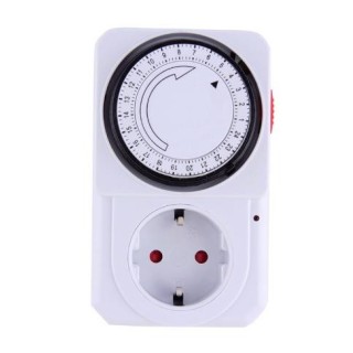 Programmateur Électrique Mécanique 24h – Prise EU avec Minuterie Quotidienne