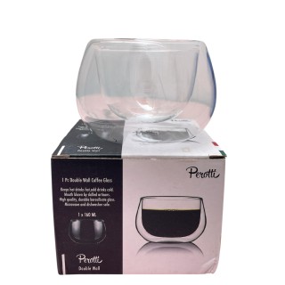 Verre à Café Double Paroi Perotti – 160 ml, Élégant et Résistant